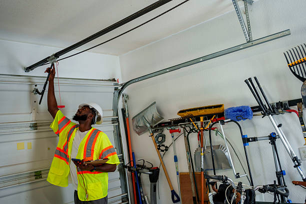 Professional Garage Door Panel Replacement technician working in Connelly Springs, NC